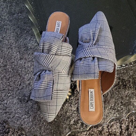 BRAND NEW CAPE ROBBIN POINTED TOE WOMEN"S BOWTIE MULE LOAFERS SLIP-ON FLAT - Picture 5 of 13